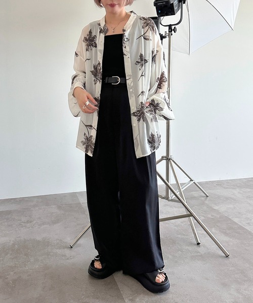 apres jour mignon（アプレジュールミニョン）の「スラックスパンツ【ZOZOTOWN限定アイテム】（スラックス・レディース・オフホワイト/チャコールグレー/ブルー系その他/イエロー/パープル/ブラック/ピンク・MEDIUM/X-LARGE/SMALL）」の19枚目の写真