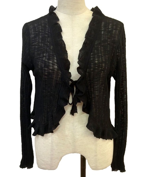 titty＆Co. PETIT（ティティアンドコープティ）の「シアーフリルカーディガン（カーディガン/ボレロ・レディース・ブラック/ホワイト/ブルー/ピンク/イエロー・FREE）」の9枚目の写真