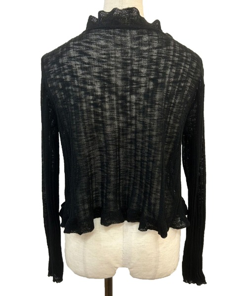 titty＆Co. PETIT（ティティアンドコープティ）の「シアーフリルカーディガン（カーディガン/ボレロ・レディース・ブラック/ホワイト/ブルー/ピンク/イエロー・FREE）」の8枚目の写真