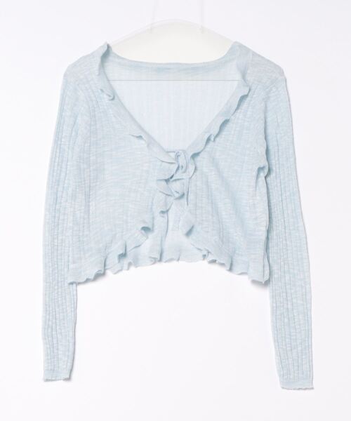 titty＆Co. PETIT（ティティアンドコープティ）の「シアーフリルカーディガン（カーディガン/ボレロ・レディース・ブラック/ホワイト/ブルー/ピンク/イエロー・FREE）」の22枚目の写真