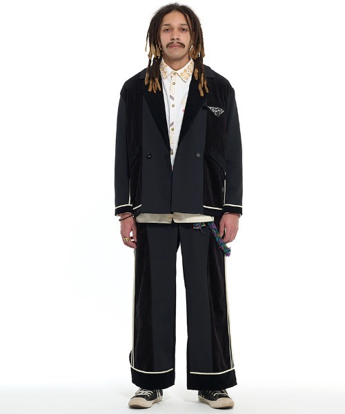 masterkey(マスターキー)の「mj9944- EDGING-JK テーラードジャケット(テーラードジャケット・メンズ・ホワイト/グレー・2/1)」の4枚目の写真