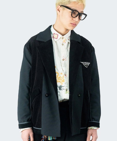 masterkey(マスターキー)の「mj9944- EDGING-JK テーラードジャケット(テーラードジャケット・メンズ・ホワイト/グレー・2/1)」の13枚目の写真