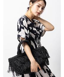 Te chichi | ペーパーフリンジトートバッグ(ハンドバッグ)