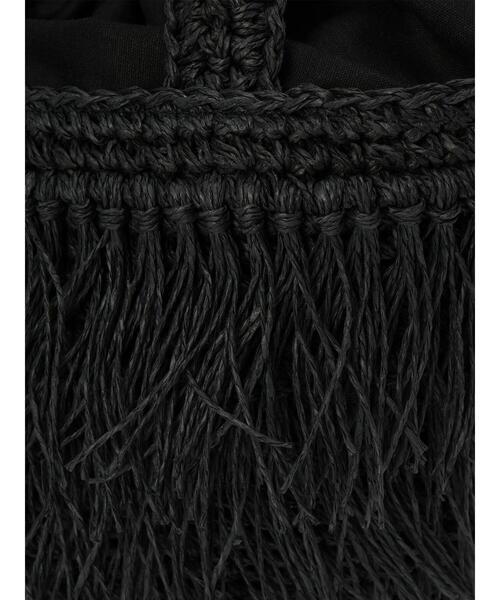 Te chichi（テチチ）の「ペーパーフリンジトートバッグ（ハンドバッグ・レディース・ブラック・F）」の8枚目の写真