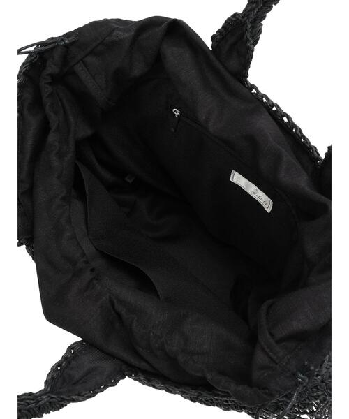 Te chichi（テチチ）の「ペーパーフリンジトートバッグ（ハンドバッグ・レディース・ブラック・F）」の9枚目の写真