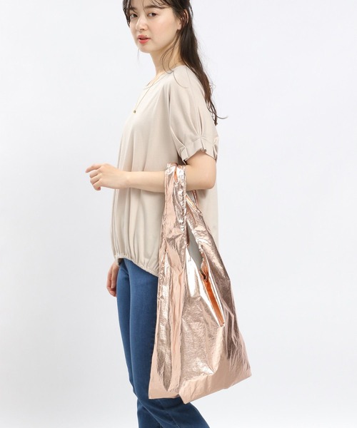 GLOBAL WORK Smile Seed Store（グローバルワーク スマイルシードストア）の「シャイニーマルシェバッグ/117933（トートバッグ・レディース・ライトグレー/イエロー系その他2/オフホワイト/ブラック・FREE）」の20枚目の写真