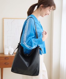 LEPSIM | フェイクレザーメタリックハンドルショルダー　113000(ショルダーバッグ)