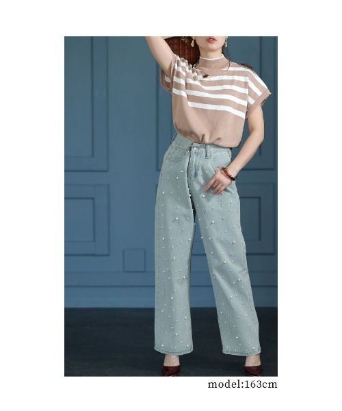 切替ボーダーセットアップ（ニット/セーター）｜Sawa a la mode（サワ