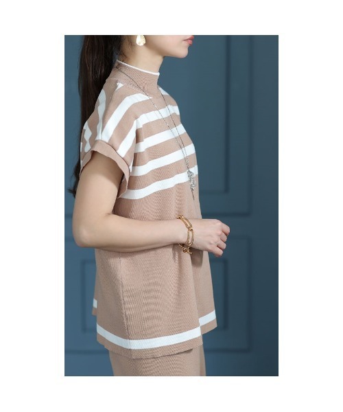 切替ボーダーセットアップ（ニット/セーター）｜Sawa a la mode（サワ