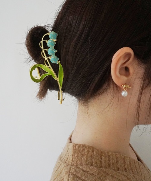 Port(ポート)の「【 Port / ポート 】 フラワー バンスクリップ / すずらん #_(バレッタ/ヘアクリップ・レディース・ピンク/ブルー・FREE)」の4枚目の写真