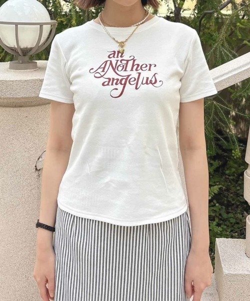 an another angelus(アンアナザーアンジェラス)の「パリジェンヌアソートプリントT/ananotherangelus(Tシャツ/カットソー・レディース・ブラック/レッド/ホワイト×ブラック・FREE)」の6枚目の写真