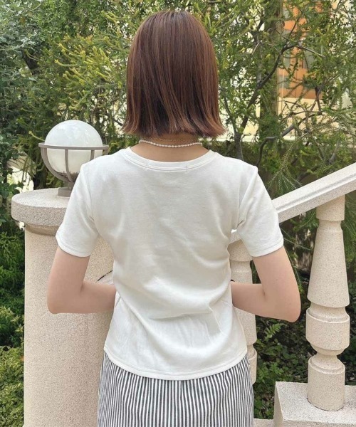 an another angelus(アンアナザーアンジェラス)の「パリジェンヌアソートプリントT/ananotherangelus(Tシャツ/カットソー・レディース・ブラック/レッド/ホワイト×ブラック・FREE)」の10枚目の写真