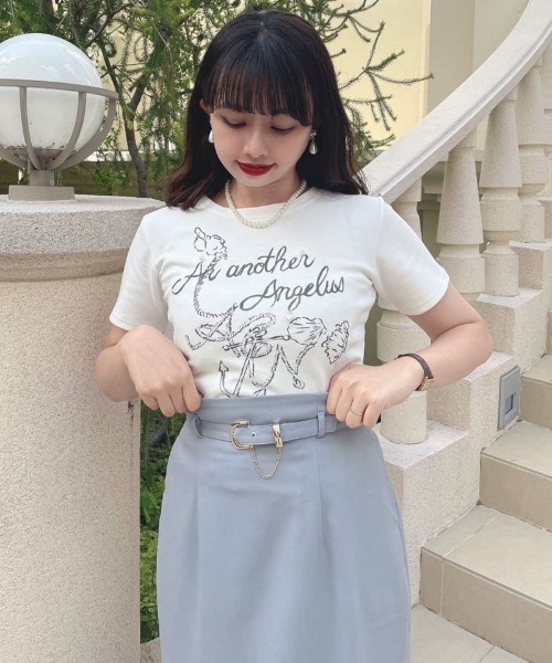 an another angelus(アンアナザーアンジェラス)の「パリジェンヌアソートプリントT/ananotherangelus(Tシャツ/カットソー・レディース・ブラック/レッド/ホワイト×ブラック・FREE)」の8枚目の写真