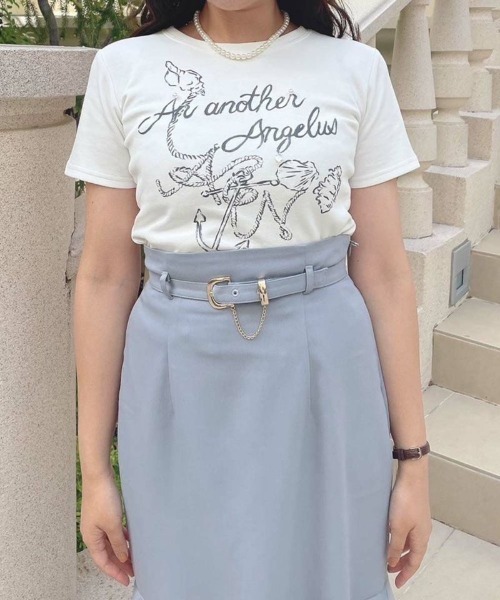 an another angelus(アンアナザーアンジェラス)の「パリジェンヌアソートプリントT/ananotherangelus(Tシャツ/カットソー・レディース・ブラック/レッド/ホワイト×ブラック・FREE)」の16枚目の写真