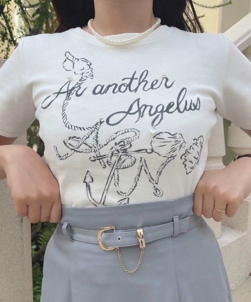 an another angelus(アンアナザーアンジェラス)の「パリジェンヌアソートプリントT/ananotherangelus(Tシャツ/カットソー・レディース・ブラック/レッド/ホワイト×ブラック・FREE)」の14枚目の写真