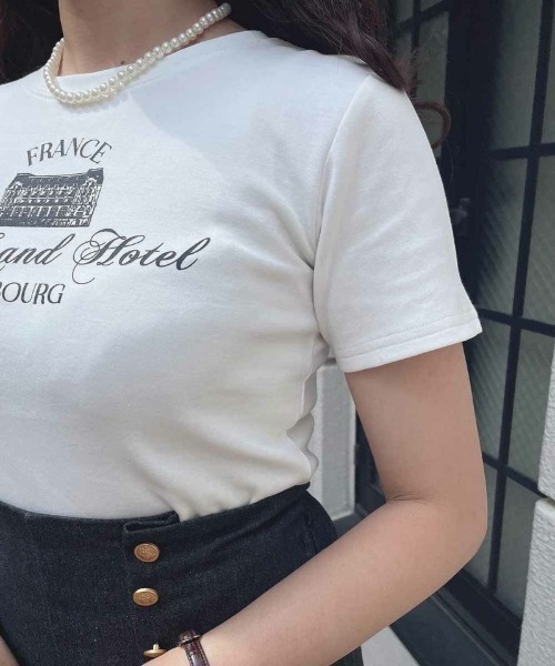 an another angelus(アンアナザーアンジェラス)の「パリジェンヌアソートプリントT/ananotherangelus(Tシャツ/カットソー・レディース・ブラック/レッド/ホワイト×ブラック・FREE)」の18枚目の写真