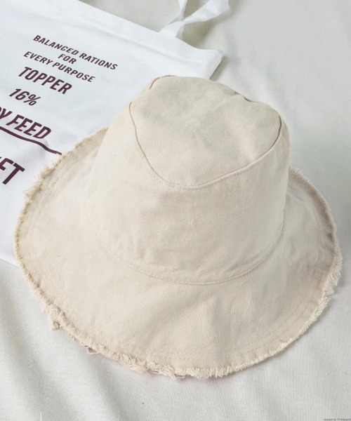 TONE SELECT GOODS(トーンセレクトグッズ)の「pur chouchou/フリンジバケットハット P4268(ハット・レディース・アイボリー/ブラック・FREE)」の5枚目の写真