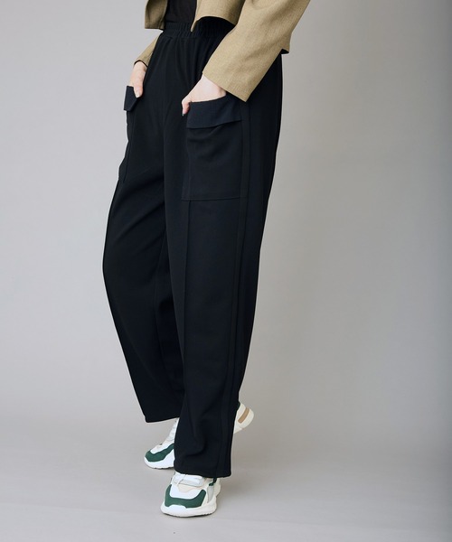 AVIE(アビィ)の「【ZOZO別注】AVIEジャージーラインイージーパンツ(スラックス・レディース・ブラック・38)」の19枚目の写真