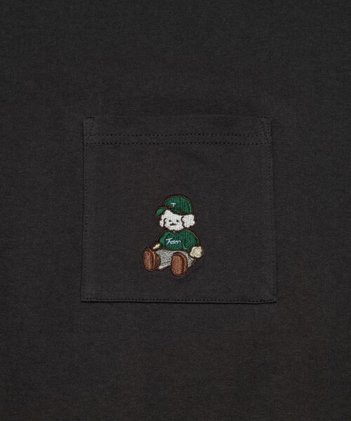 FREAK'S STORE（フリークスストア）の「tombonia/トムボニア 別注 キャップ刺繍 クルーネック ポケットTシャツ（Tシャツ/カットソー・メンズ・ホワイト/チャコールグレー/グレー/ブルー・MEDIUM/LARGE）」の19枚目の写真