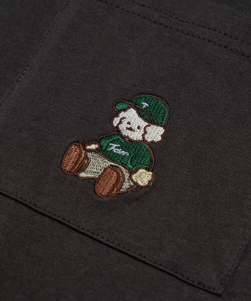 FREAK'S STORE（フリークスストア）の「tombonia/トムボニア 別注 キャップ刺繍 クルーネック ポケットTシャツ（Tシャツ/カットソー・メンズ・ホワイト/チャコールグレー/グレー/ブルー・MEDIUM/LARGE）」の18枚目の写真