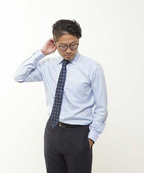 MEN'S MELROSE（メンズメルローズ）の「ワイドカラードレスシャツ（シャツ/ブラウス・メンズ・ホワイト系その他/ブルー/ホワイト系その他2/ピンク・4/3/2/5）」の4枚目の写真