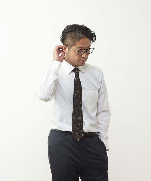 MEN'S MELROSE（メンズメルローズ）の「ワイドカラードレスシャツ（シャツ/ブラウス・メンズ・ホワイト系その他/ブルー/ホワイト系その他2/ピンク・4/3/2/5）」の12枚目の写真