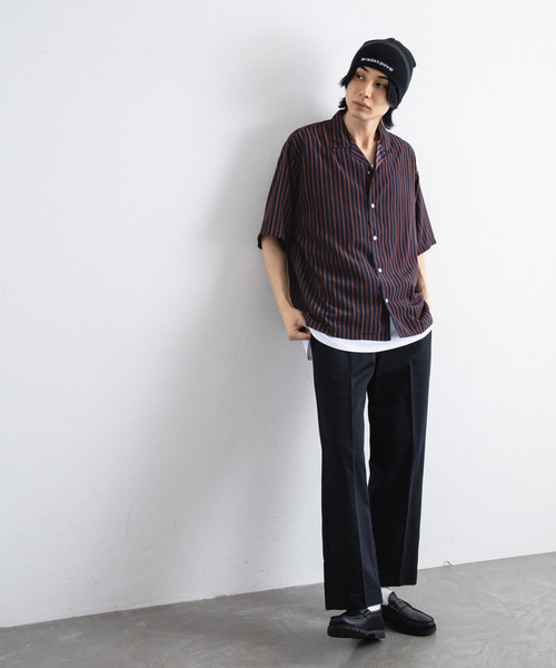 417 EDIFICE(フォーワンセブンエディフィス)の「プリントパターンオープンカラーシャツ(シャツ/ブラウス・メンズ・ブラック/ホワイト/ネイビー・MEDIUM/LARGE)」の11枚目の写真