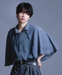 Ellno Loset | 2wayシアーケープシャツ(シャツ/ブラウス)