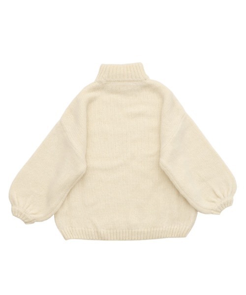 セール】ローゲージハイネックオーバーボリュームスリーブニット