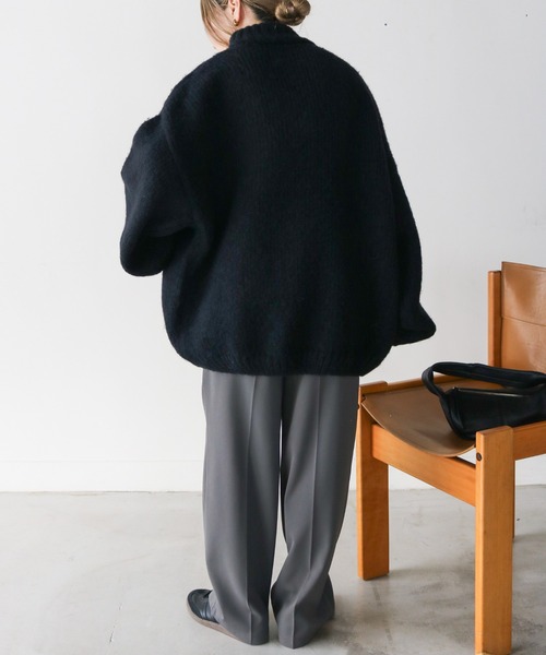 ローゲージハイネックオーバーボリュームスリーブニット（ニット