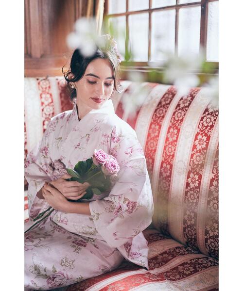 Maison de FLEUR（メゾンドフルール）の「FLEURリボン浴衣（浴衣・レディース・ブルー/ピンク・FREE）」の4枚目の写真