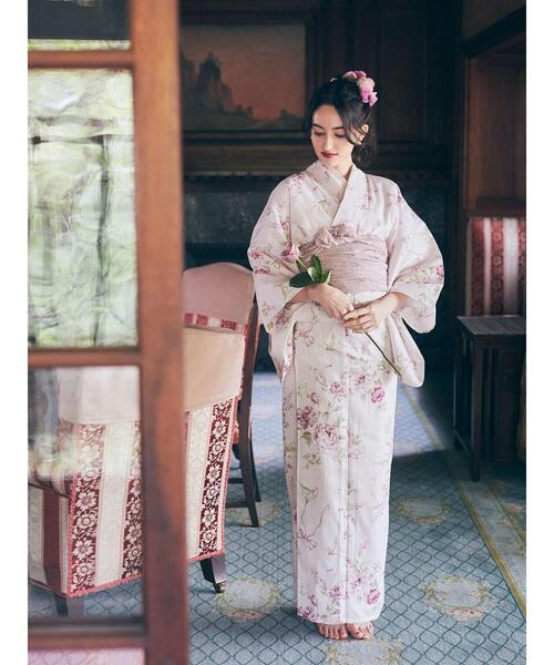 Maison de FLEUR（メゾンドフルール）の「FLEURリボン浴衣（浴衣・レディース・ブルー/ピンク・FREE）」の7枚目の写真