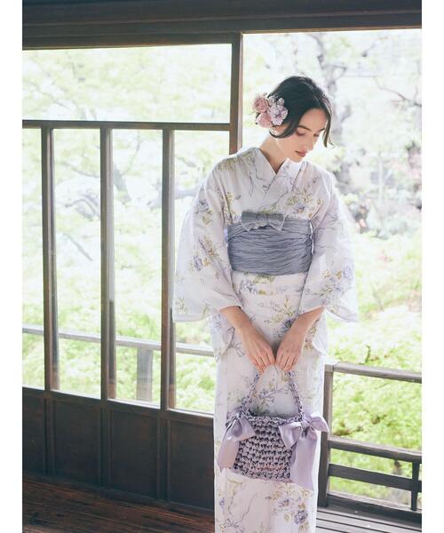 Maison de FLEUR（メゾンドフルール）の「FLEURリボン浴衣（浴衣・レディース・ブルー/ピンク・FREE）」の10枚目の写真