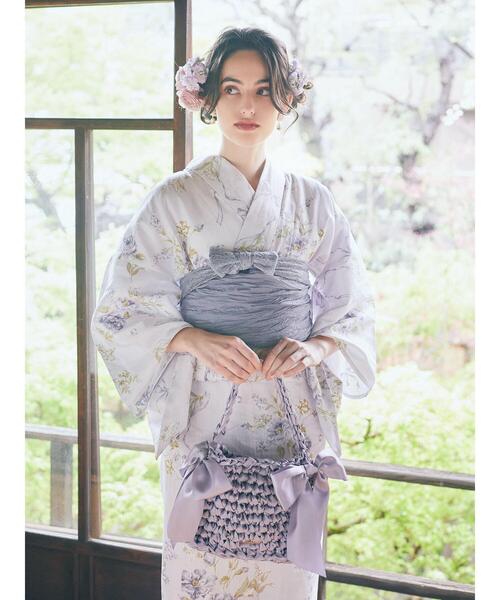 Maison de FLEUR（メゾンドフルール）の「FLEURリボン浴衣（浴衣・レディース・ブルー/ピンク・FREE）」の11枚目の写真