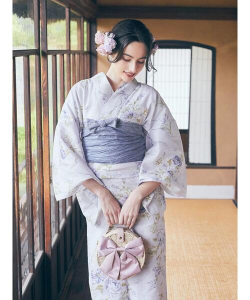 Maison de FLEUR（メゾンドフルール）の「FLEURリボン浴衣（浴衣・レディース・ブルー/ピンク・FREE）」の12枚目の写真