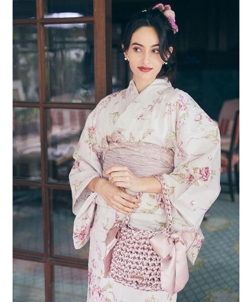 Maison de FLEUR（メゾンドフルール）の「FLEURリボン浴衣（浴衣・レディース・ブルー/ピンク・FREE）」の15枚目の写真