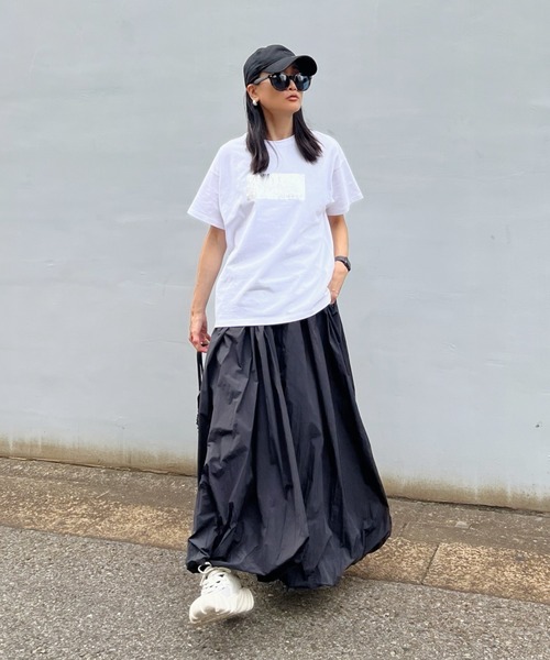 y/m by Yukie（イムバイユキエ）の「オーバーサイズ箔プリントTシャツ（Tシャツ/カットソー・レディース・オフホワイト・FREE）」の19枚目の写真