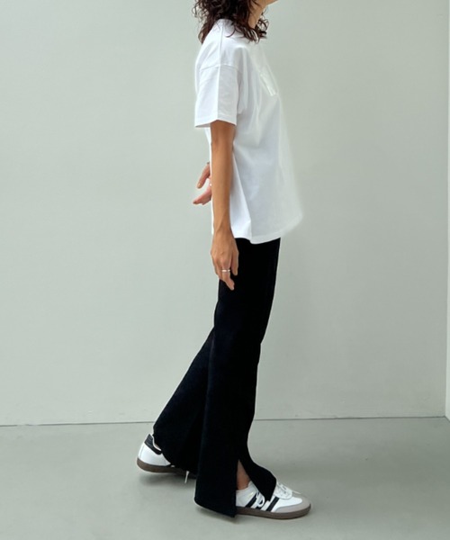 y/m by Yukie（イムバイユキエ）の「オーバーサイズ箔プリントTシャツ（Tシャツ/カットソー・レディース・オフホワイト・FREE）」の10枚目の写真