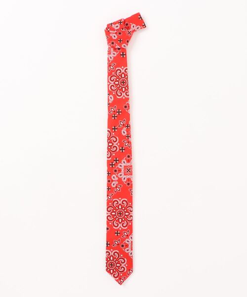 THE MORNING AFTER（ザ モーニング アフター）の「5cmコットンペイズリネクタイ（ネクタイ・メンズ・アイボリー/レッド/ネイビー/ブラック・FREE）」の4枚目の写真