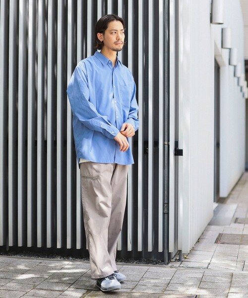 B:MING by BEAMS（ビーミングバイビームス）の「リラックスフィット ライトポリ レギュラーカラー シャツ（シャツ/ブラウス・メンズ・サックスブルー/ベージュ・SMALL/X-LARGE/LARGE/MEDIUM）」の10枚目の写真