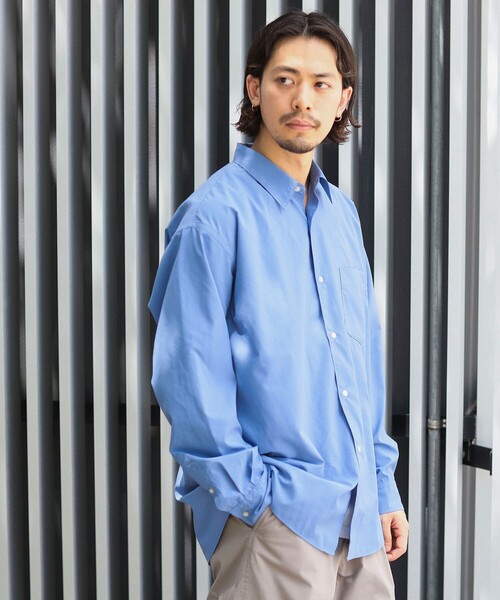 B:MING by BEAMS（ビーミングバイビームス）の「リラックスフィット ライトポリ レギュラーカラー シャツ（シャツ/ブラウス・メンズ・サックスブルー/ベージュ・SMALL/X-LARGE/LARGE/MEDIUM）」の13枚目の写真