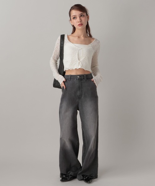 FOREVER 21（フォーエバー トゥエンティーワン）の「【2024FW】ワイドデニム（デニムパンツ・レディース・ブラック/ライトブルー・SMALL/MEDIUM/LARGE）」の19枚目の写真