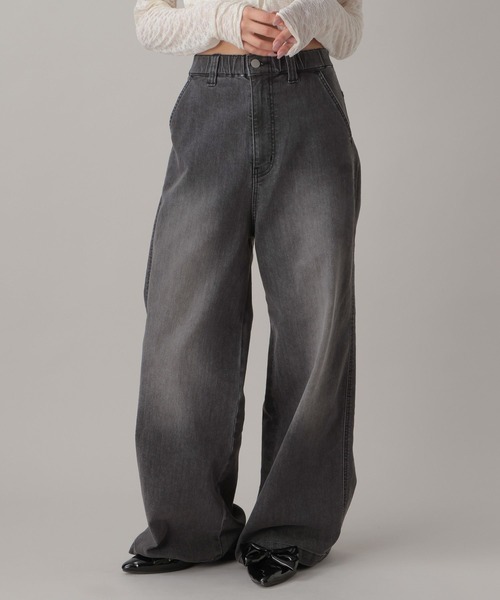 FOREVER 21（フォーエバー トゥエンティーワン）の「【2024FW】ワイドデニム（デニムパンツ・レディース・ブラック/ライトブルー・SMALL/MEDIUM/LARGE）」の14枚目の写真