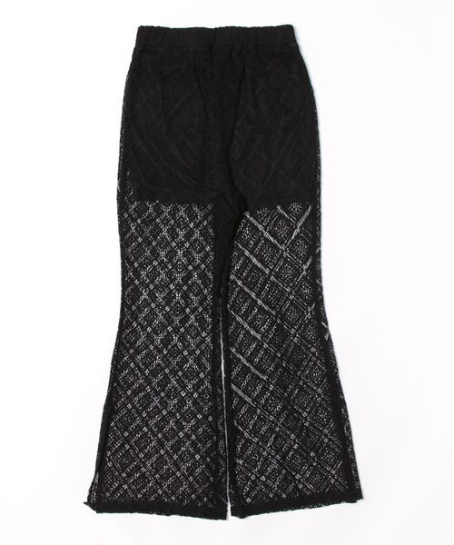 GORGE(ゴージ)の「《透け感レース×美脚フレア》レディース ラッセルレース パンツ 体型カバー 春夏秋(その他パンツ・レディース・ブラック/オフホワイト・F)」の11枚目の写真