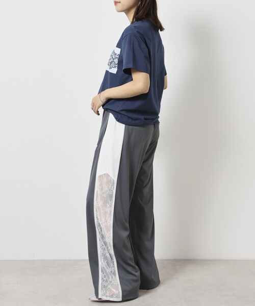 Firsthand（ファーストハンド）の「Firsthand/ファーストハンド オーガニックコットンレースフォトTシャツ / フロントデザインTシャツ / プリントTシャツ（Tシャツ/カットソー・レディース・ブラック/ホワイト/ネイビー・FREE）」の20枚目の写真