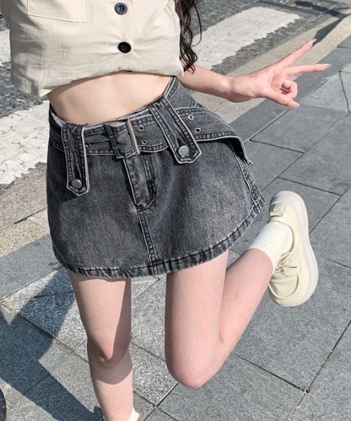 Achic(アシック)の「迷彩柄サマースタンダードハイウェスト(スカート・レディース・ブラック/ブラウン/カーキ/ブルー/ブラック系・L/M/S)」の3枚目の写真