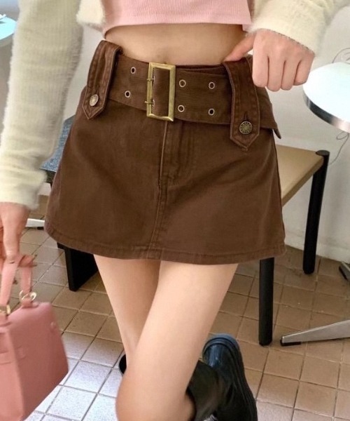 Achic(アシック)の「迷彩柄サマースタンダードハイウェスト(スカート・レディース・ブラック/ブラウン/カーキ/ブルー/ブラック系・L/M/S)」の4枚目の写真