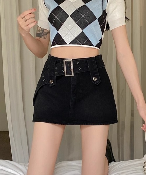 Achic(アシック)の「迷彩柄サマースタンダードハイウェスト(スカート・レディース・ブラック/ブラウン/カーキ/ブルー/ブラック系・L/M/S)」の13枚目の写真