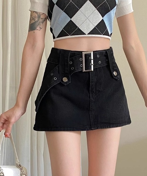 Achic(アシック)の「迷彩柄サマースタンダードハイウェスト(スカート・レディース・ブラック/ブラウン/カーキ/ブルー/ブラック系・L/M/S)」の6枚目の写真