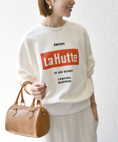 SHIPS any（シップス エニィ）の「【SHIPS any別注】La Hutte:〈洗濯機可能〉裏起毛 クルーネック スウェット（スウェット・レディース・グレー/ナチュラル/ネイビー・ONE SIZE）」の3枚目の写真